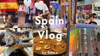 【Spain🇪🇸】美食、アート、歴史を巡る2都市の旅！|バルセロナでサグラダ・ファミリア、グエル公園観光|列車で移動…？|パエリヤ、生ハム、マーケットl街歩き