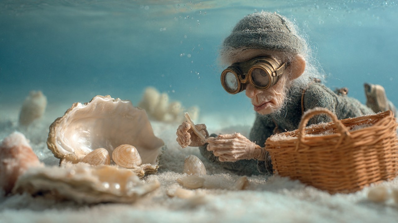 Where Sea Glowed Softly | Surreal AI Film • A Very Unusual Town   (4K)