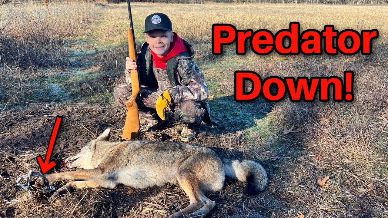 His First Coyote Catch Ever!