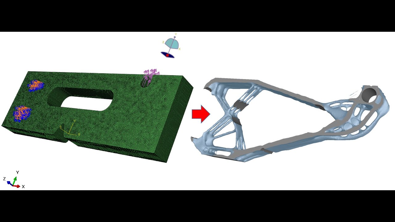 Sample topology optimization result using TOSCA Structure