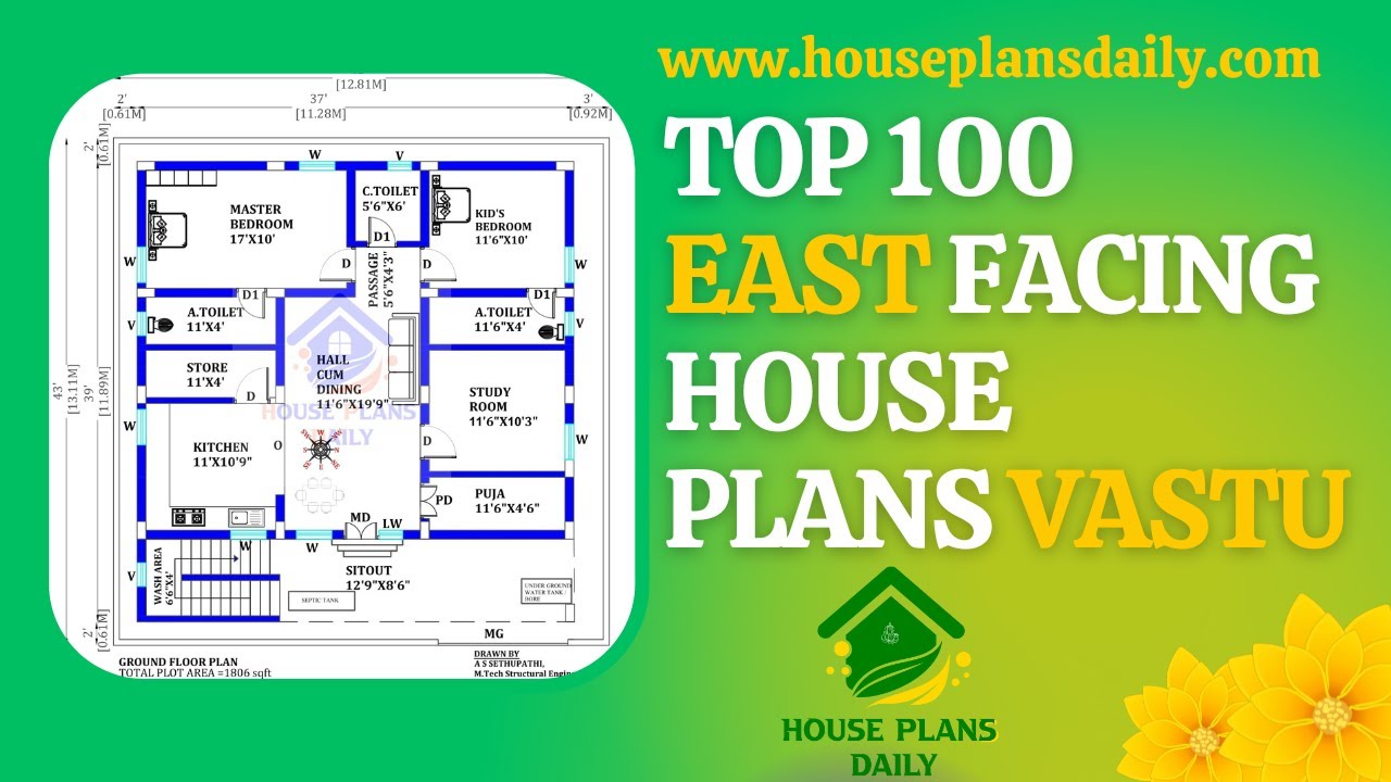 Top 100 East Facing House Plans Vastu | House Plans Daily