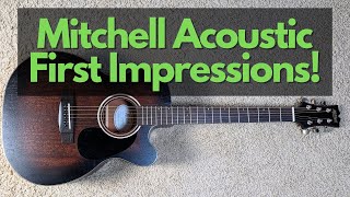 Video thumbnail for $180 Mitchell T333CE-BST solid mahogany acoustic electric guitar [unboxing, 1st impressions, demo] by NO SHRED ZONE
