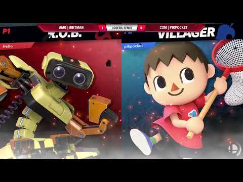 VS Weekly 8/15/19 - Losers Semis - AMG | 8BitMan (ROB) vs CSM | PikPocket (Villager) - SSBU