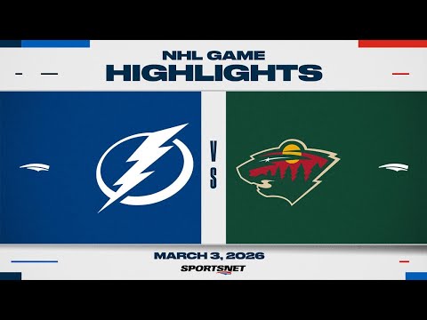 NHL Highlights | Lightning vs. Wild - March 3, 2026
