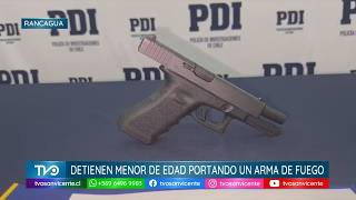 Detienen a menor de edad con arma de fuego en Colegio de Rancagua