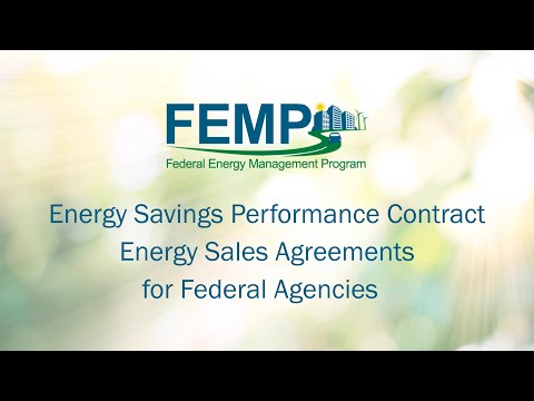 Energy Savings Performance Contract Energy Sales Agreements | Department of Energy