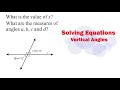 How Do You Find x In Vertical Angles?