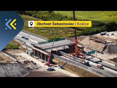 Náhľad videa Nadjazd obchvatu Šebastoviec: Prebieha realizácia nosnej konštrukcie kľúčového mosta