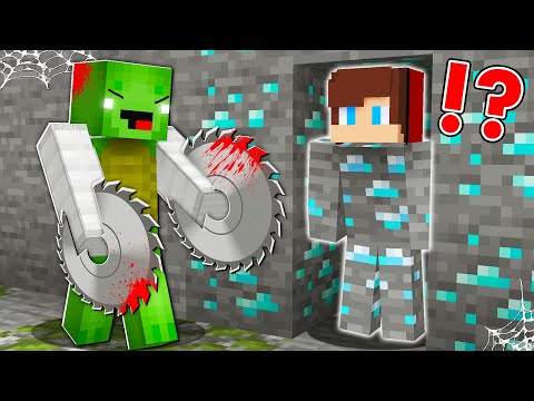 JJ's Diamond Ore & Mikey Escape Minecraft Saw Hands