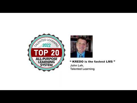 KREDO: Fastest LMS |  Listed in the Top 20 Learning System 2022