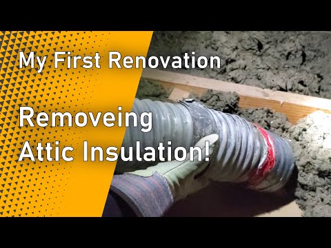 How To Remove Blown-in Attic Insulation | My First Renovation