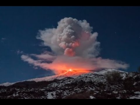 Mount Etna Erupts! Plume of Smoke & Lava Engulf Italian Sky! Voclano Blows Top in Sicily!