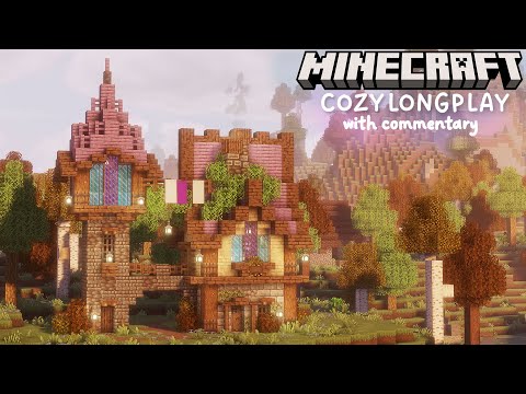Relaxing Minecraft Longplay With Commentary - Building a Cottagecore Enchanted House
