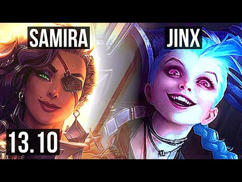 SAMIRA & Maokai vs JINX & Milio (ADC) | 70% winrate, 8/2/5, Dominating | KR Master | 13.10