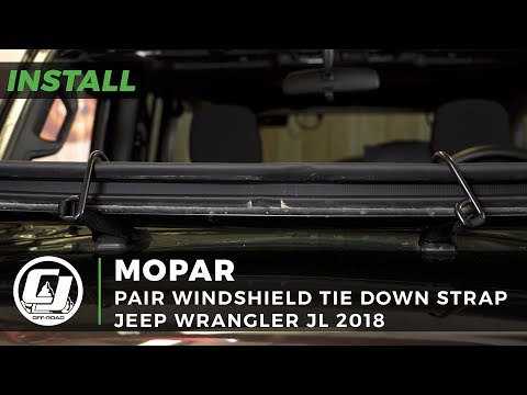 2018 Jeep JL Wrangler Install: Pair of Mopar Windshield Tie Down Straps
