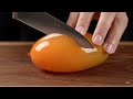 Satisfying Jelly Glass Mango Cutting Cinematic ASMR In Slow Motion