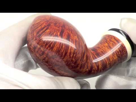 NEW! J Alan Blowfish Freehand Smoking Pipe W. Ivory Furl From PIPELIST.COM