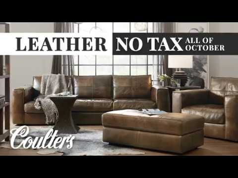 Leather No Tax Sale - Coulter's Furniture October 2018