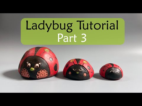 Air Dry Clay Tutorial - Part 3 - Ladybug 🐞 #ladybug #handmade #homedecor