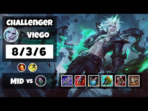 Viego 11.13 Gameplay Challenger S11 Mid (8/3/6) - KOREAN