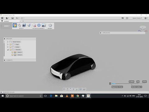 basic surface modelling of car in fusion 360