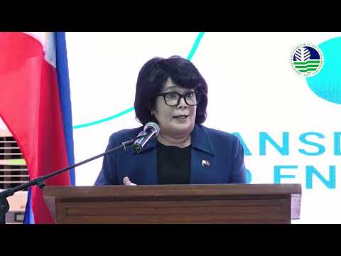 DENR Secretary Antonia Loyzaga at the Launch of Project TRANSFORM in the Province of Rizal