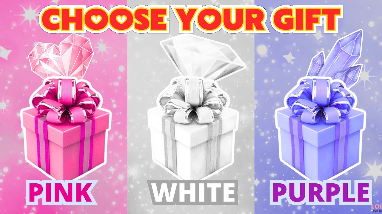 CHOOSE YOUR GIFT PINK WHITE PURPLE 🎁 ESCOLHA O SEU PRESENTE PINK WHITE PURPLE 🎁 ELIGE TU REGALO 🎁