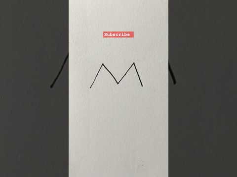 Easy Cycle Drawing "M" Letter. #art #shorts #short