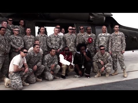 Tech N9ne Visits Soldiers on USO Tour to Middle East
