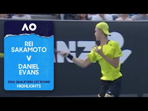 Rei Sakamoto v Daniel Evans Highlights | Australian Open 2026 Qualifying First Round