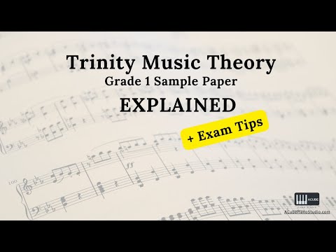 Trinity Music Theory Grade 1 Sample Paper Explained
