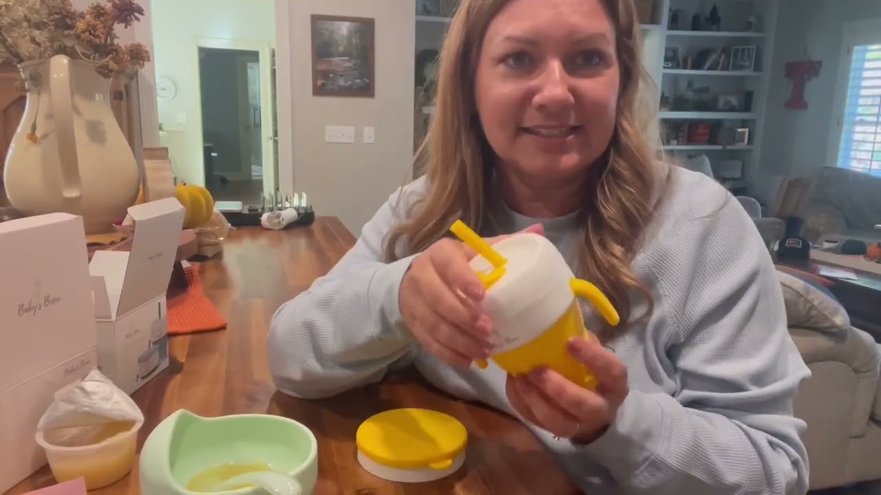 Baby's Brew Feeding Bundle in Yellow Green, Testing out my cousins new baby gift!