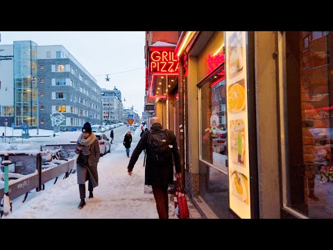 Walking in Stockholm: Winter Walk on Kungsholmen (4K)