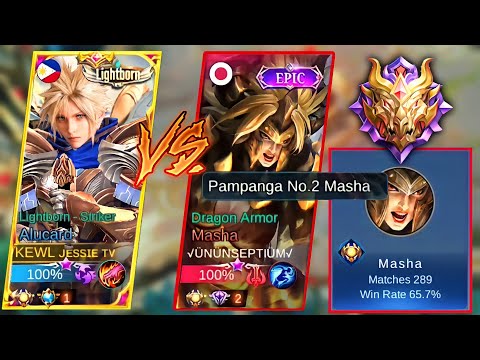 ALUCARD FULL DAMAGE VS SUPER AGGRESSIVE PRO MASHA FULL TANK BUILD! WHO WILL WIN? - MLBB