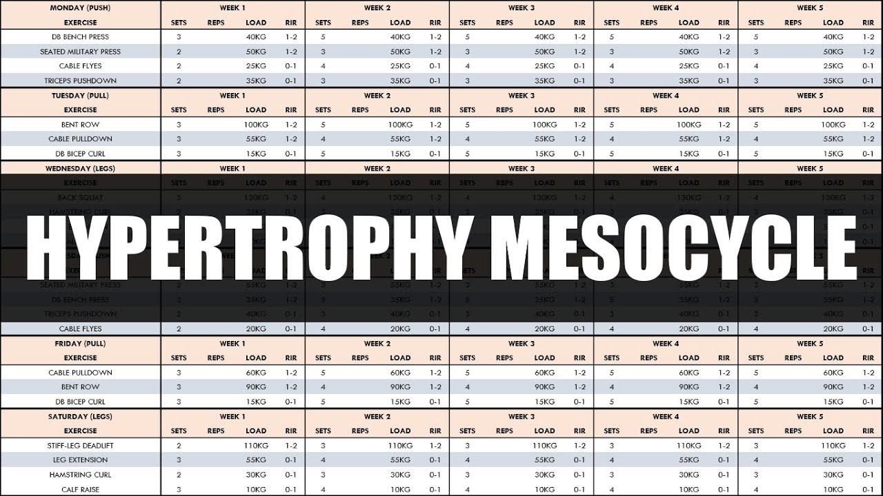 How to Create a Hypertrophy Mesocycle | Training for Muscle Growth