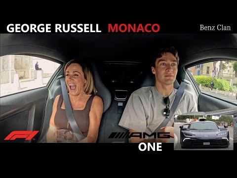 George Russell driving his Mercedes-AMG ONE at Monaco