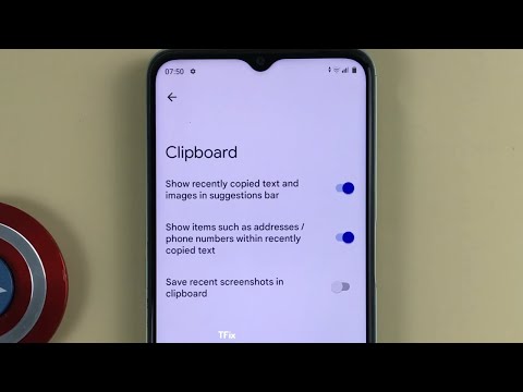 Show recently copied images and text on keyboard suggestion bar on Realme C35 Android 11