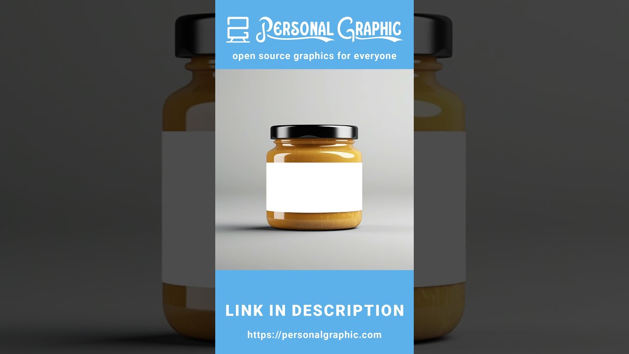 Download Free Peanut Butter Jar Mockup With Blank Label Image. #shorts