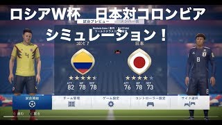 ロシアW杯 日本対コロンビア戦をシミュレーションしてみた！