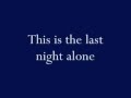 Bon Jovi- The Last Night lyrics (on screen) 