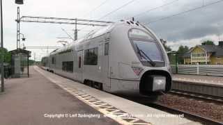 preview picture of video 'SJ X40 EMU trains at Kolbäck, Sweden'
