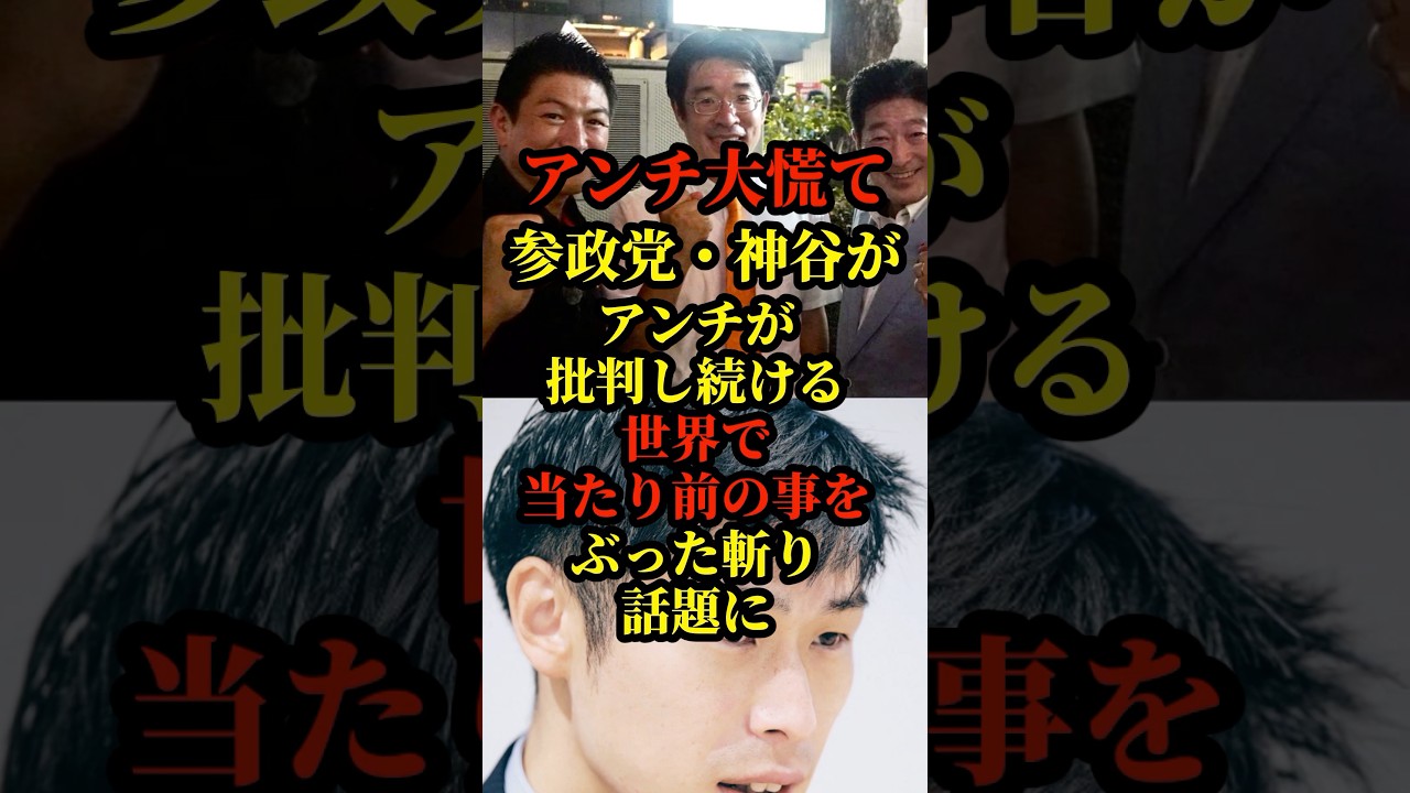 参政党、神谷がアンチが批判し続けている世界では当たり前な事をばっさりぶった斬り話題に#政治 #参政党 #国会