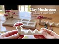 Making Mushroom Palette and Brush Rest 🍄 Air Dry Clay Crafts