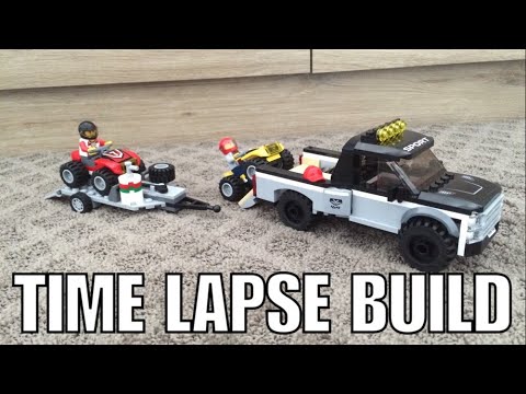 Time lapse build of Lego city ATV race team set 60148
