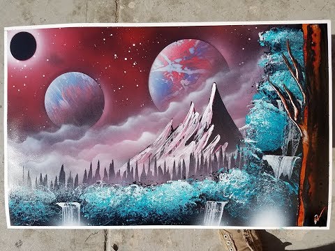 spray paint art tutorial for beginners tips and tricks landscape and space techniques
