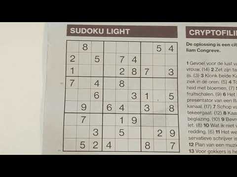 Twice as nice with these sudokus. (#484) Light Sudoku puzzle. 03-20-2020 part 1 of 2