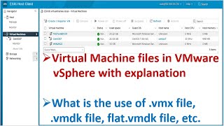 VMware Virtual Machine files | What is the use of vmx file , vmdk file and flat.vmdk file ? |
