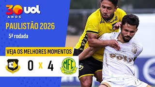 MIRASSOL DECIDE JOGO EM SEIS MINUTOS, E GOLEIA O SÃO BERNARDO NO PAULISTÃO; MELHORES MOMENTOS