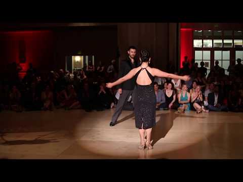  Adrian Ferreyra  and  Dana Frigoli  are  dancing  to  the  tango  "  Pescadores de Perlas  "  by  Florinda Sassone  at  Tango Element Baltimore  in  2017