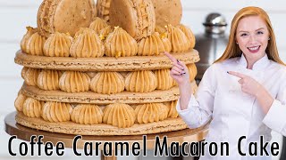 Caramel Coffee Macaron Cake